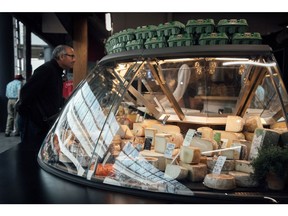 Cheese and eggs on sale at a stall in the Capucin Market, in Bordeaux, France, on Friday, May 27, 2022. France's headline inflation is likely to accelerate to 5.6% in May from 5.4% in April, as food prices and road fuel costs increase, according to Bloomberg Economics' estimates.