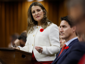 Finance Minister Chrystia Freeland unveils Ottawa's Fiscal Economic Statement on Thursday in the House of Commons.
