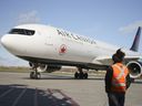 An Air Canada plane.  Air Canada is the only airline that does significant business in Asia.