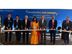 Mark Cohon, Chairman, Toronto Global; Alind Saxena, CSO, LTTS; The Hon. Victor Fedeli, Ontarios' Minister of Economic Development, Job Creation and Trade,  Apoorva Srivastava, Consul General of India, Toronto; Vincent Bourget - VP Engineering, GTS, Canada; Amit Chadha, CEO & MD, LTTS, Chris Pogue, CEO, Thales Canada