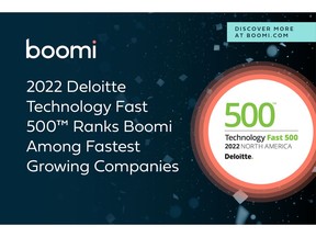 2022 Deloitte Technology Fast 500™ Ranks Boomi Among Fastest Growing Companies