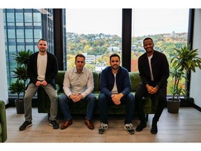 From left to right: Andrew Peker (Head of Product), Stephane Bischoff (Head of Engineering), Eric Dahan (CEO), Tony Morino (VP of Sales & Strategy)