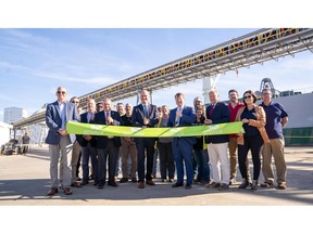 Governor Tate Reeves joins President & CEO, Thomas Meth, and other community officials for a ceremonial ribbon cutting at Enviva's newly opened terminal at the Port of Pascagoula