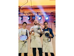 Bobby Milheron of Homer St. Cafe & Bar, Tableau Bar Bistro and Maxine's Cafe & Bar' is crowned the Vancouver Champion of Canada's Great Kitchen Party Regional Qualifier along with Thachaya "Mike" Tuangkitkun from Maenam Restaurant comes in second and Vish Mayekar from Caffè La Tana and Pepino's Spaghetti House comes in third.