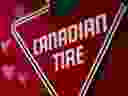 A Canadian Tire sign at a store in Toronto.