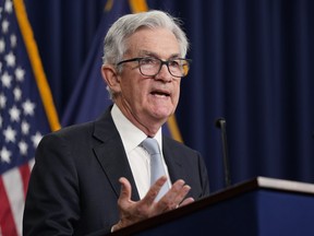 Federal Reserve Chairman Jerome Powell speaks during a news conference following a meeting of the Federal Open Market Committee, Wednesday, Nov. 2, 2022, in Washington.