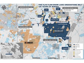 Rockcliff's Extensive Property Portfolio in Blue Focused in the Snow Lake Mining District