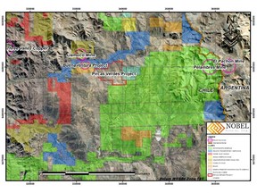 Regional map of the Pircas Verde Project area, showing nearby operations and deposits