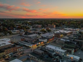 An aerial view of downtown Lindsay. SUPPLIED