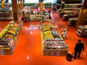The inside of a Loblaws grocery store in Toronto.