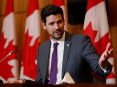 Immigration minister Sean Fraser at a press conference in Ottawa.