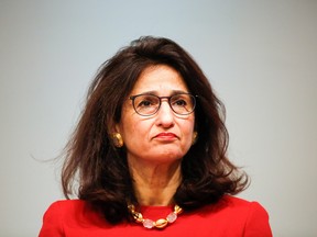 Minouche Shafik, deputy governor for markets and banking at the Bank of England, at the bank’s quarterly inflation report news conference in London, U.K., in 2016.