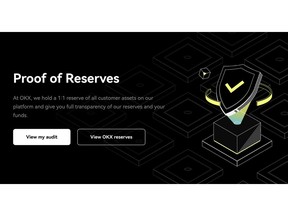 OKX has launched a Proof of Reserves web page