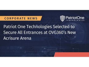 Patriot One Technologies Selected to Secure All Entrances at OVG360's New Acrisure Arena