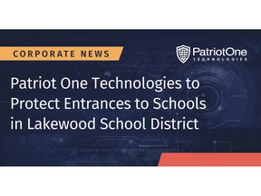 Patriot One Technologies to Protect Entrances to Schools in Lakewood School District