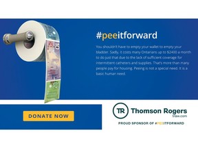 TR Law Proudly Supports Spinal Cord Injury Ontario's Pee it Forward Campaign