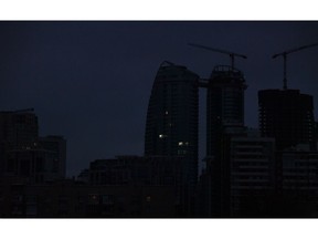 A blackout in Kyiv on November 22. Photographer: Sergei Supinsky/AFP/Getty Images