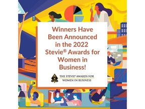 Top female entrepreneurs, executives, and employees from around the world were named as Stevie Award winners at a ceremony in Las Vegas, NV U.S.A. on Friday, November 11.