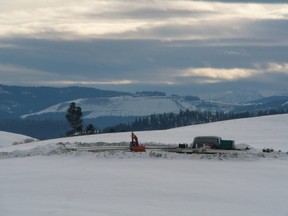 Winter drilling taking place near the Copper Mountain Mine. SUPPLIED