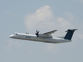 A Porter flight takes off from the airport Wednesday July 3, 2019 in Ottawa. Porter Airlines has announced a series of route and frequency expansions in the hopes of filling the gap of a high-value economy experience across North America.THE CANADIAN PRESS/Adrian Wyld