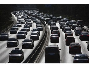 Traffic travels along the Second Ring Road in Beijing, China, on Wednesday, Dec. 2, 2015. Photographer: Qilai Shen/Bloomberg