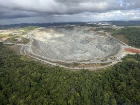 The open pit copper mine Cobre Panama, run by Panamanian Mining company Minera Panama, a subsidiary of Canada's First Quantum Minerals Ltd., stands in Donoso, Panama, Dec. 6, 2022.