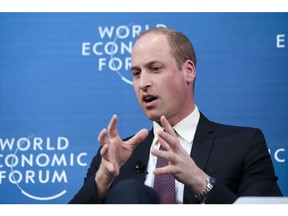 Prince William, Duke of Cambridge, speaks during a panel session on day two of the World Economic Forum (WEF) in Davos, Switzerland, on Wednesday, Jan. 23, 2019. World leaders, influential executives, bankers and policy makers attend the 49th annual meeting of the World Economic Forum in Davos from Jan. 22 - 25.