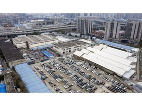 Vehicles at a used-car sales lot in this aerial photograph taken in Shanghai, China, on Wednesday, Jan. 6, 2021. Although China has more than 270 million vehicles on its roads, only an estimated 15 million secondhand models were sold in 2019. That's in sharp contrast to places such as Australia, the U.K., and the U.S., where people buy more used cars than new ones.