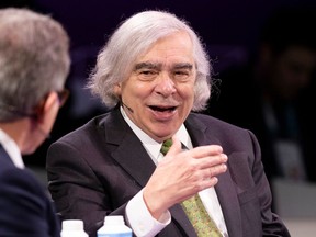 Ernest Moniz, founder and chief executive officer of the Energy Futures Initiative, speaks during the 2022 CERAWeek by S&P Global conference in Houston, Texas, U.S., on Wednesday, March 9, 2022. CERAWeek returned in-person to Houston celebrating its 40th anniversary with the theme "Pace of Change: Energy, Climate, and Innovation." Photographer: F. Carter Smith/Bloomberg