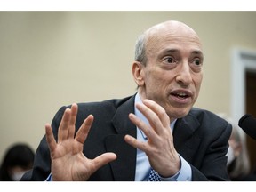 Gary Gensler, chairman of the U.S. Securities and Exchange Commission (SEC), speaks during a House Appropriation Subcommittee hearing in Washington, D.C., US, on Wednesday, May 18, 2022. The hearing is titled "Fiscal Year 2023 Budget Request for the Federal Trade Commission and the Securities and Exchange Commission."