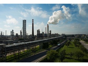 BRATISLAVA, SLOVAKIA - MAY 31: A general view on a section of the Slovnaft Oil Refinery on May 31, 2022 in Bratislava, Slovakia. Slovnaft, Slovakia's only oil refinery specialises in fuel retail and petrochemicals. Slovnaft belongs to the Hungarian MOL Group and imports Urals oil from Russia. Slovakia is the most dependent country in the EU when it comes to oil from Russia. Slovakia belongs to the 10 biggest importers of Russian oil (big processed part is exported further from Slovakia). The refinery produces 5.5 million tons of oil yearly when over 95% comes from Russia and the rest is transported via the Adria oil pipeline. According to the data from 2019, Slovakia imported 78% of oil and refinery products from Russia. The oil from Russia is imported through the Druzhba pipeline. The Refinery exports two-thirds of its production.