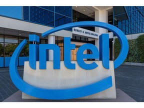 Intel headquarters in Santa Clara, California, US, on Tuesday, July 26, 2022. Intel Corp. is scheduled to release earnings figures on July 28. Photographer: David Paul Morris/Bloomberg