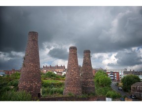 Bottle kiln chimneys in Stoke-on-Trent.
