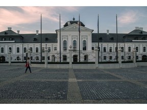 The Presidential Palace in Bratislava, Slovakia, on Monday, Sept. 5, 2022. Slovakia's second-quarter gross domestic product expanded 1.8% year-on-year, according to final data from the Statistical Office in Bratislava. Photographer: Michaela Nagyidaiova/Bloomberg