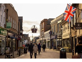 Shoppers on the High Street in Windsor, Oxfordshire, U.K.. on Tuesday, Dec. 6, 2022. Photographer: Jason Alden