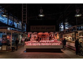 La Boqueria market in Barcelona, on Dec. 16. Photographer: Angel Garcia/Bloomberg