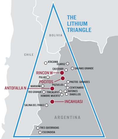 The Lithium Triangle: Where Chile, Argentina, and Bolivia Meet
