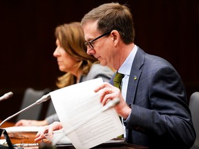 Bank of Canada governor Tiff Macklem and senior deputy governor Carolyn Rogers appear before the House finance committee in April.