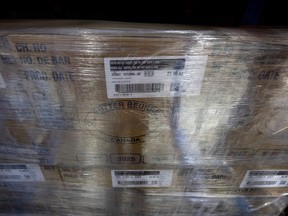 A pallet of butter at a reserve site in Montreal.