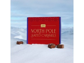 Purdys North Pole Salted Caramels come in a 16-piece box that retails for $24. The chocolates are available in-shop and online for a limited time starting December 1, 2022.