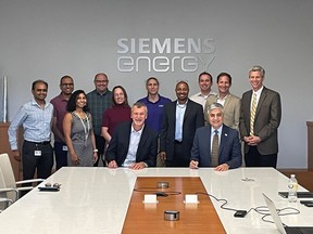 Rich Voorberg, president, Siemens Energy North America and Chaouki T. Abdallah, executive vice president for Research at Georgia Tech sign a Master Research Agreement to focus on energy technology development.
