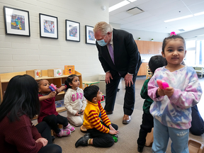 Ontario Premier Doug Ford at a childcare centre