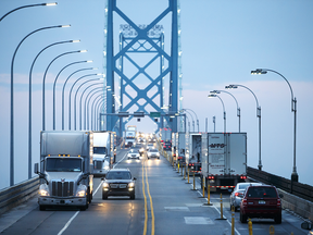 Traffic on the Ambassador Bridge
