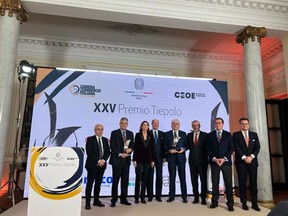Luigi Ferraris, CEO of Ferrovie dello Stato Italiane (FS Group), and José Bogas Galvez, CEO of Endesa, received the 2022 Tiepolo Award.