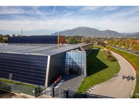 The Data Center A building at the 200,000 square meter Aruba SpA Global Cloud Data Center in Ponte San Pietro, Bergamo, Italy.