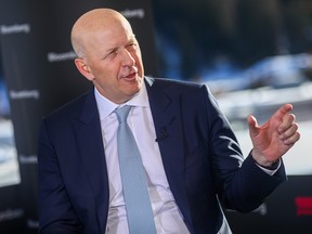 David Solomon, chief executive officer of Goldman Sachs Group Inc. speaking during the World Economic Forum in Davos, Switzerland, in 2020.