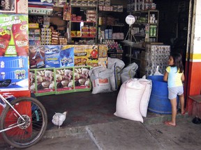 The street market of Sonsonate in El Salvador.