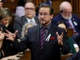Bloc Québécois leader Yves-Francois Blanchet speaks during Question Period in the House of Commons on Parliament Hill in Ottawa.