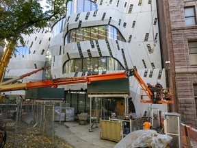 File - Construction continues on a new wing of the American Museum of Natural History, the Richard Gilder Center for Science, Education, and Innovation, in New York City on Thursday, October 27, 2022. The U.S. government issues the November jobs report on Friday.
