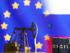 EU flag, oil donkey and oil barrels photo illustration